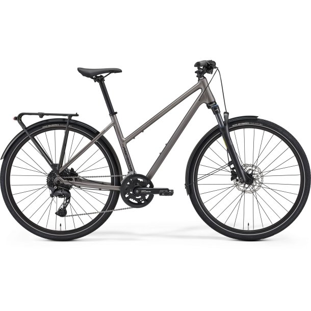 Merida Crossway 300 Silk Warm Slate Grey/Black Dame 20 udvendige Shimano gear - hybridcykel