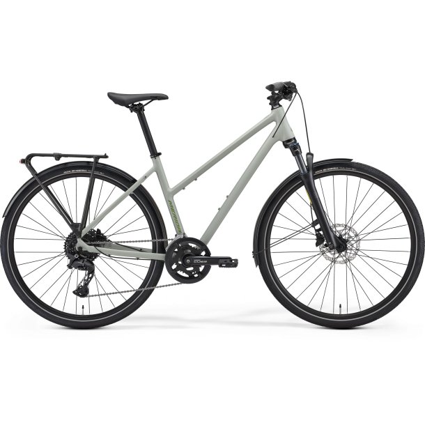Merida Crossway 300 EQ Matt Early Moss Grey/Green Dame 20 udvendige Shimano gear - hybridcykel