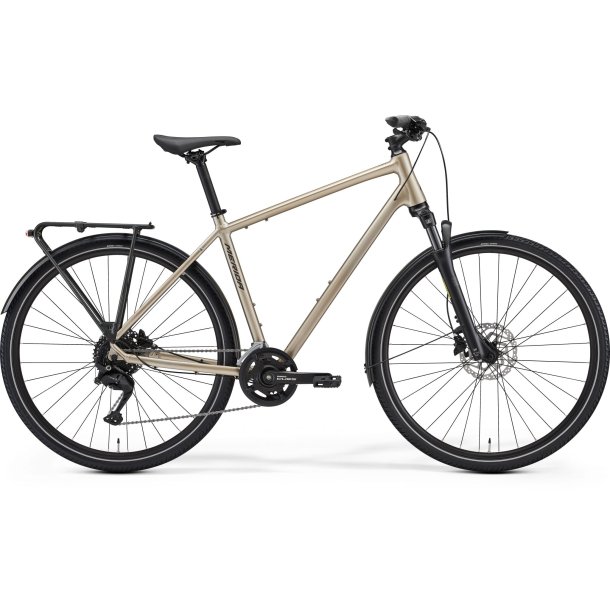 Merida Crossway 100 EQ High Cream/Grey Herre 18 udvendige Shimano gear - hybridcykel