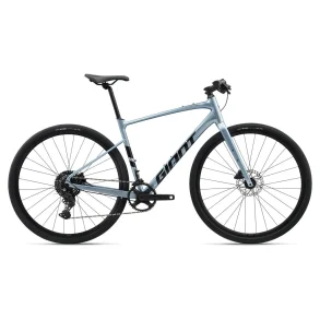 GIANT FastRoad AR 2 Sportscykel 2025 – Glacier Silver Alu-stel, Carbon Forgaffel