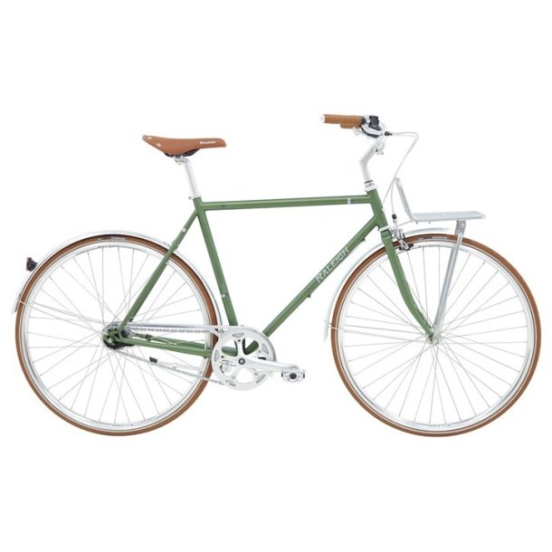 Raleigh Yate Cargo mat gr�n herre 7 indvendige Shimano gear - city retro classic