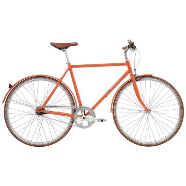 Raleigh Kent herrecykel i mat orange 7 Gear