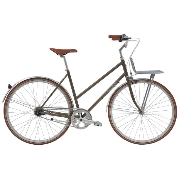 Raleigh Yate Cargo Dame mat s�lv lilla 7 indvendige Shimano gear - city retro