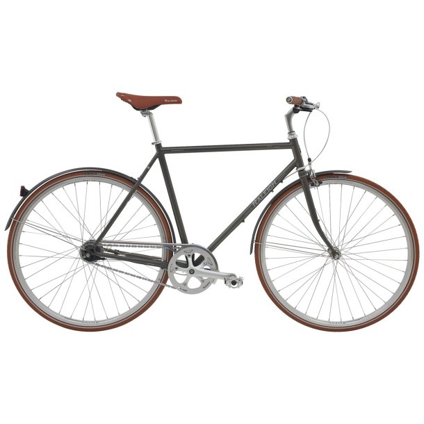 Raleigh Kent Herre mat gr brun 7 indvendige Shimano gear - citybike