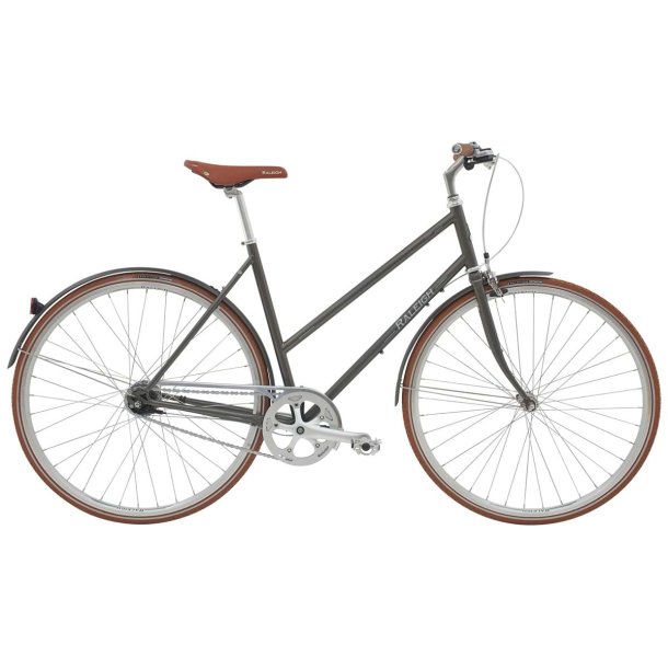Raleigh Kent Dame mat gr brun 7 indvendige Shimano gear -  citybike