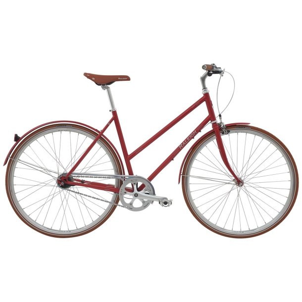 Raleigh Kent Dame mat r�d 7 indvendige Shimano gear - citybike 