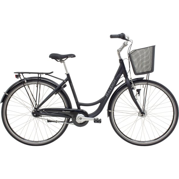 Raleigh Shopping Society Dame 56 cm – 7 gear Shimano Nexus – Fodbremse – Mat sort