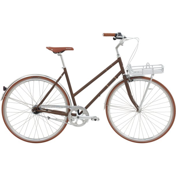 Raleigh Yate Cargo Dame 56 cm – 7 gear Shimano Nexus – Fodbremse – Mat lys kobber