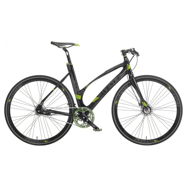 *Avenue Broadway 7 Sort/Gr�n <BR>- Dame citybike cykel KANON-TILBUD