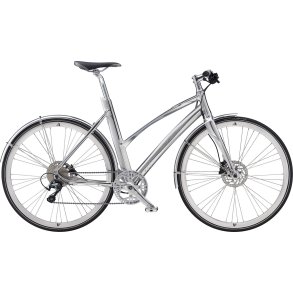 Avenue Airbase Metal polished silver dame 10 udvendige Shimano gear - sportscykel