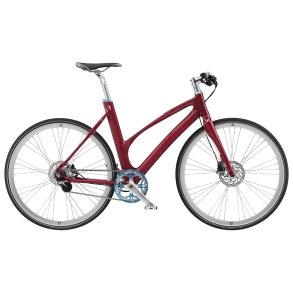 Avenue Broadway Dark Red Dame 7 indvendige Shimano Gear - citybike LAGER-TILBUD 