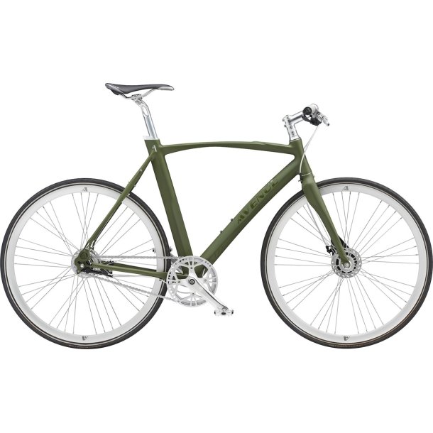 Avenue Broadway Matt dark green Herre 7 indvendige Shimano gear - citybike