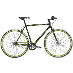 Ebsen Fixie Basic Sort/Gr�n <BR> - 2015 Fixie retrocykel