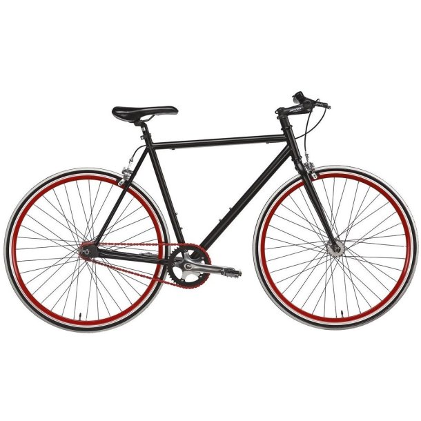 Ebsen Fixie Basic Sort/R�d <BR> - 2015 Fixie retrocykel