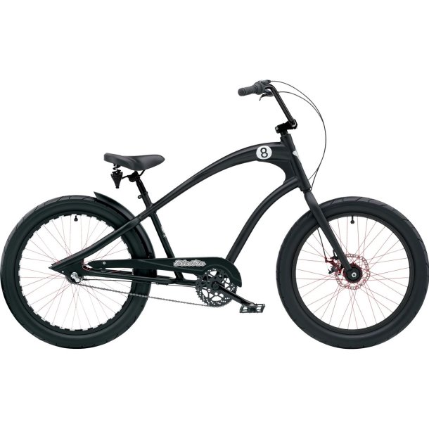Electra Straight 8 8i Sort <BR>- 2018 Herre cruiser cykel TILBUD