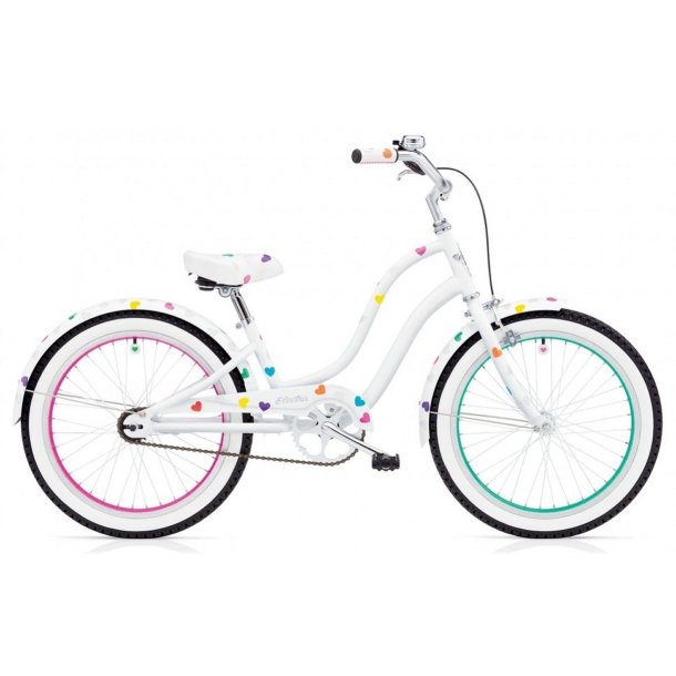 Electra Heartchya Kids 1 Hvid<BR> - 2016 20" Pige b�rne cruiser 