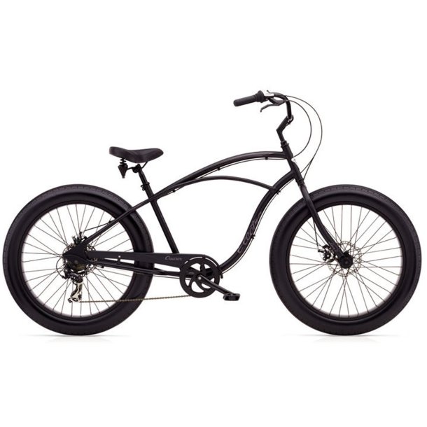 Electra Cruiser Lux Fat 7D Sort <BR>- 2018 Herre cruiser cykel TILBUD