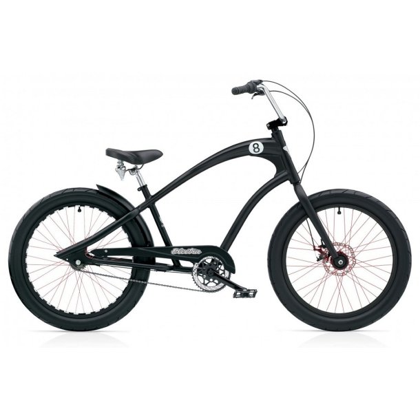 Electra Straight 8 3i Sort<BR> - 2017 herre cruiser TILBUD
