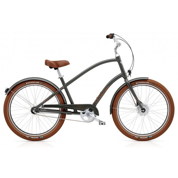 Electra Townie Balloon 3i EQ Gr�<BR>- 2016 Herre citybike cykel TILBUD