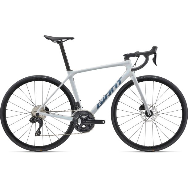 Giant TCR Advanced 1 Disc Di2 White<BR>- 2023 Carbon racer SUPER-TILBUD