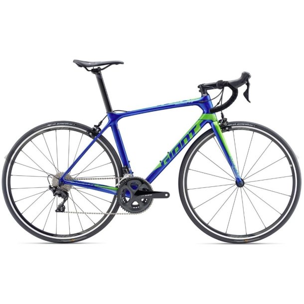 Giant TCR Advanced 2 Bl� <BR>- 2019 Carbon racercykel TILBUD