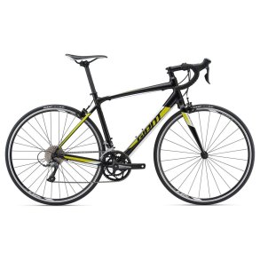 Giant Contend 2 Sort / Gul <BR>- 2018 alu. racercykel SUPER-TILBUD